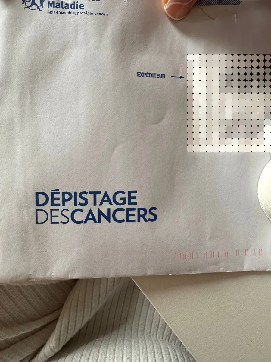 Cancer-screening letter envelope
