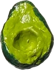 Clay half avocado, stone gone