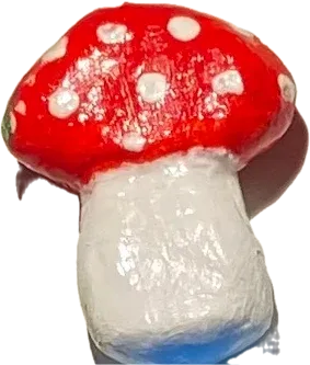 Red clay mushroom magnet